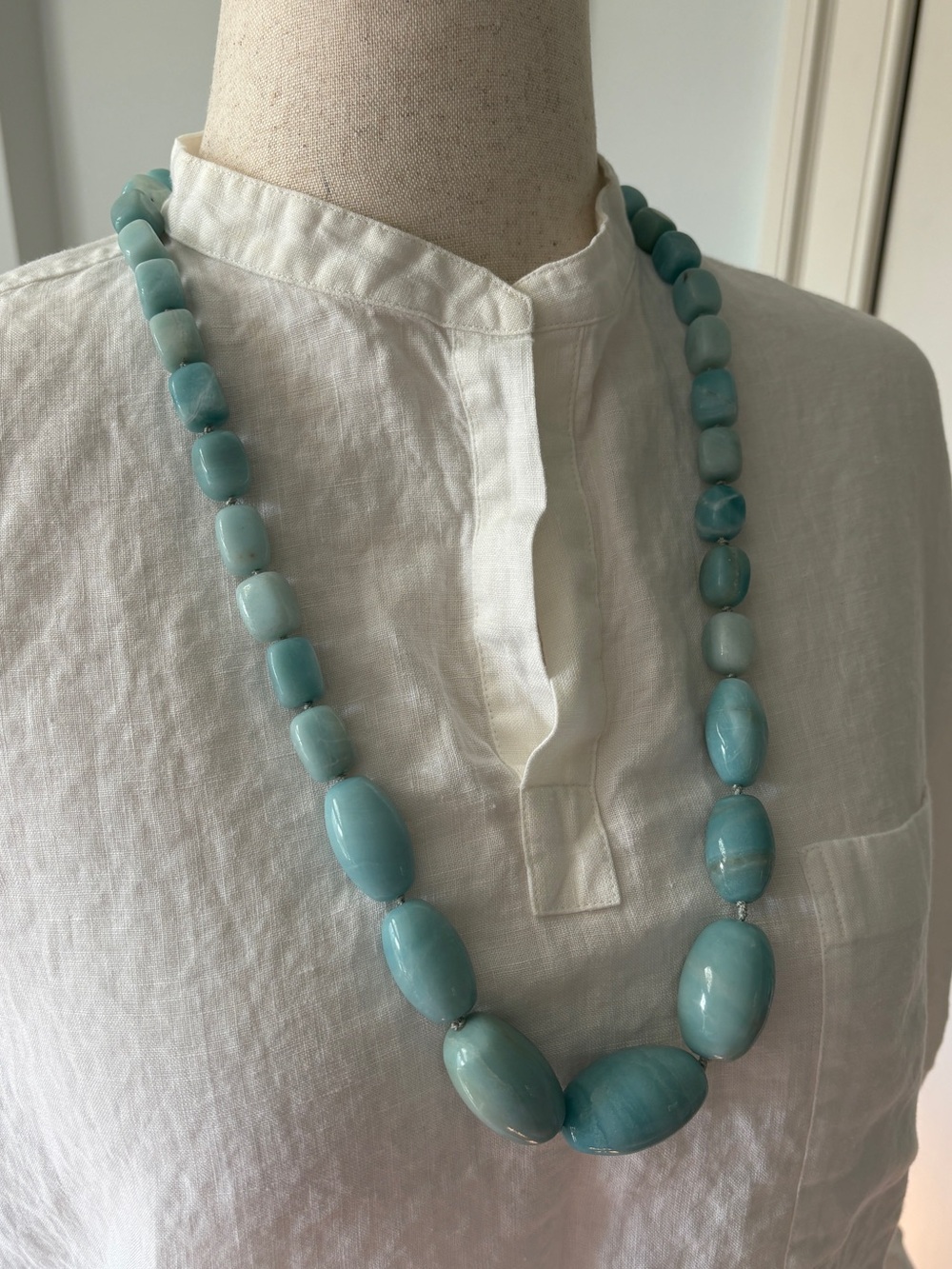 Vintage Blue Agate Necklace